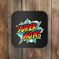 Super Mom Comic Book Superhero Mother's Day Coaster thumb 0