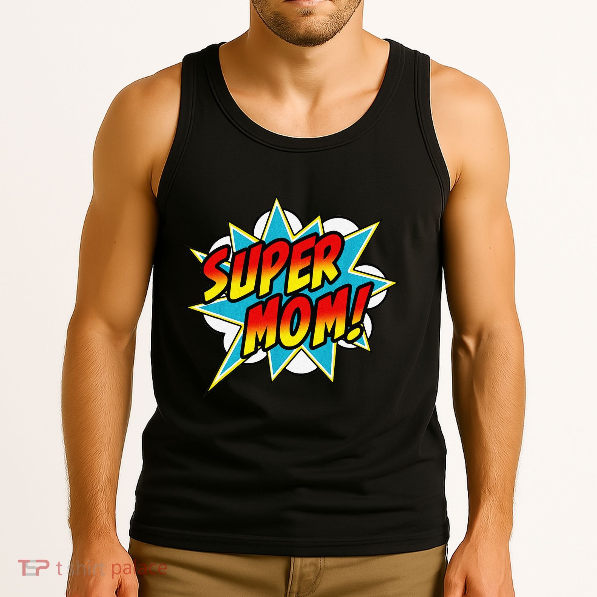 Super Mom Comic Book Superhero Mother's Day Tank Top