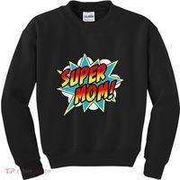 Super Mom Comic Book Superhero Mother's Day Kids Sweatshirt thumb 0