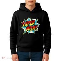 Super Mom Comic Book Superhero Mother's Day Kids Hoodie thumb 4