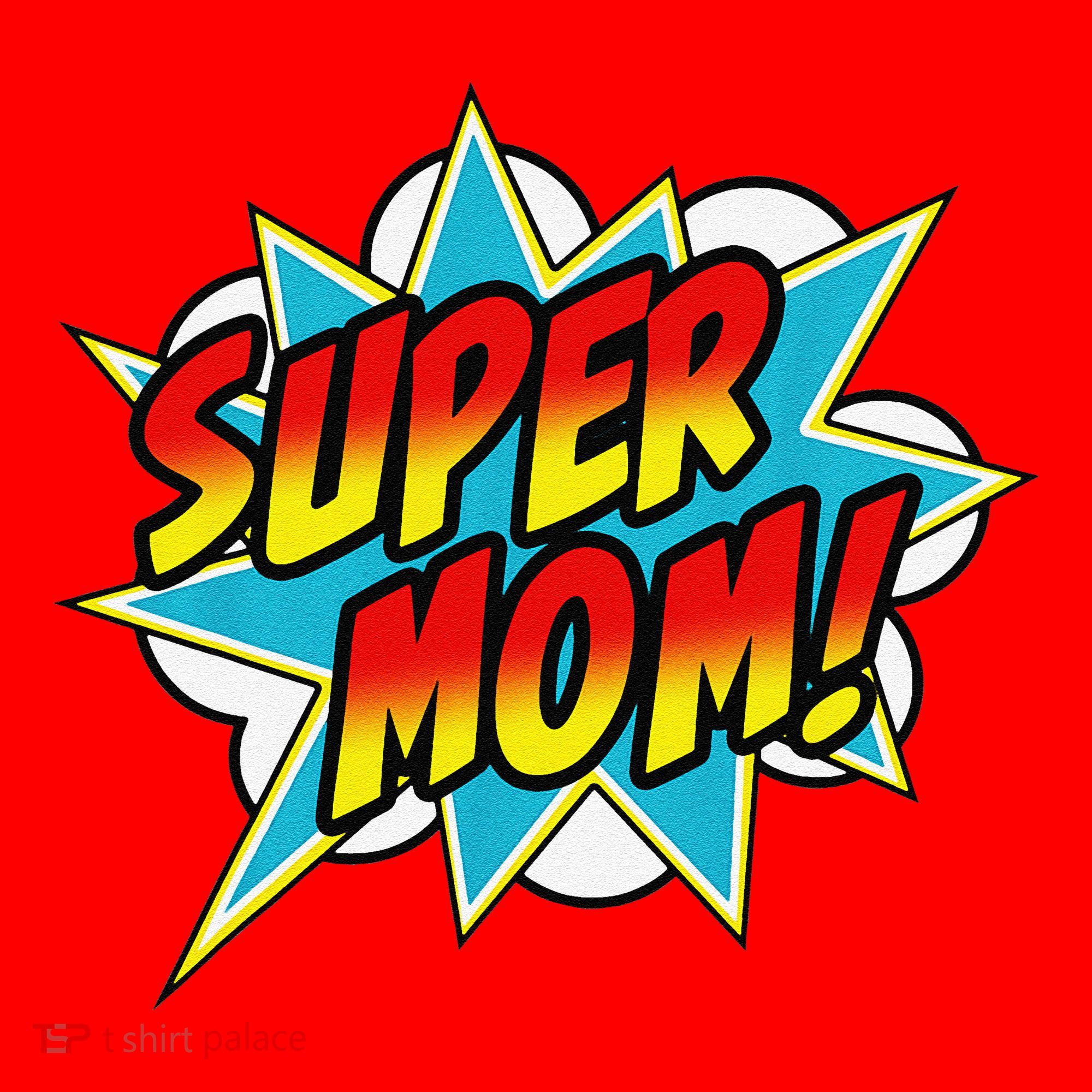 Super Mom Comic Book Superhero Mother's Day Santa Hat