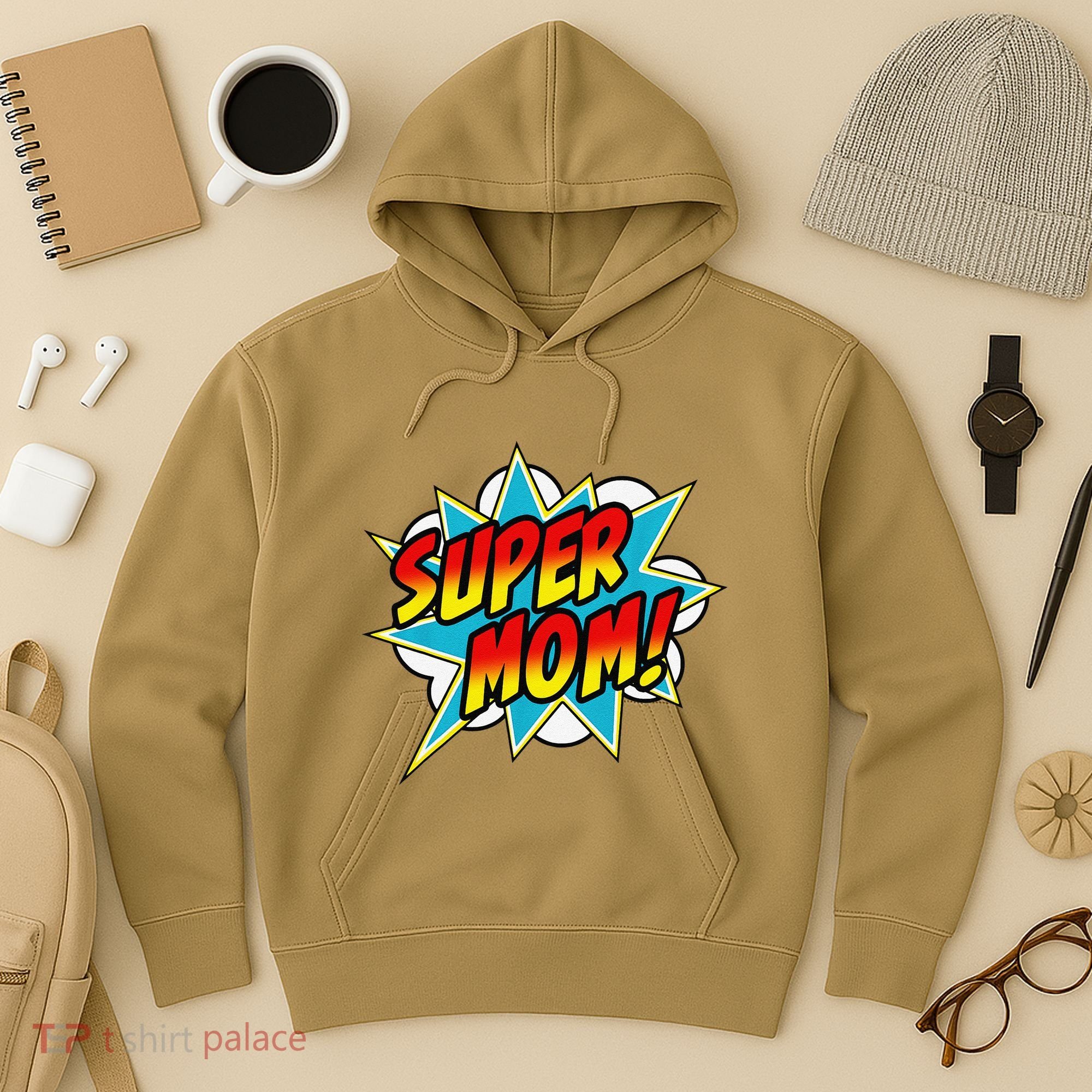 Super Mom Comic Book Superhero Mother's Day Hoodie
