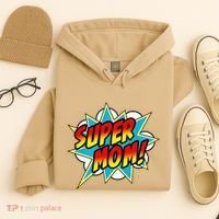 Super Mom Comic Book Superhero Mother's Day Hoodie thumb 4
