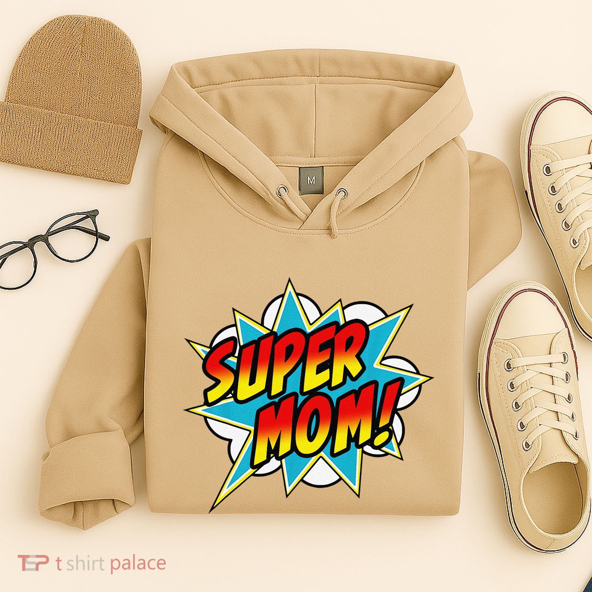 Super Mom Comic Book Superhero Mother's Day Hoodie