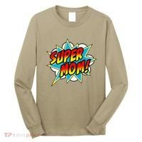 Super Mom Comic Book Superhero Mother's Day Long Sleeve Shirt thumb 0