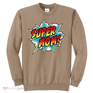 Super Mom Comic Book Superhero Mother's Day Sweatshirt