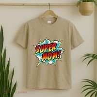 Super Mom Comic Book Superhero Mother's Day T-Shirt thumb 2