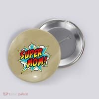 Super Mom Comic Book Superhero Mother's Day Button thumb 0