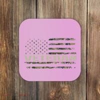 Soldier Military Camo Veteran American Flag Coaster thumb 0