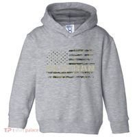 Soldier Military Camo Veteran American Flag Toddler Hoodie thumb 0