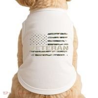 Soldier Military Camo Veteran American Flag Doggie Tank thumb 0