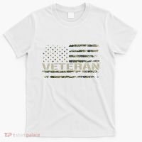 Soldier Military Camo Veteran American Flag T-Shirt thumb 0