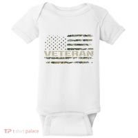 Soldier Military Camo Veteran American Flag Baby Bodysuit thumb 0