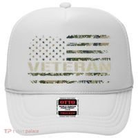 Soldier Military Camo Veteran American Flag Hat thumb 0