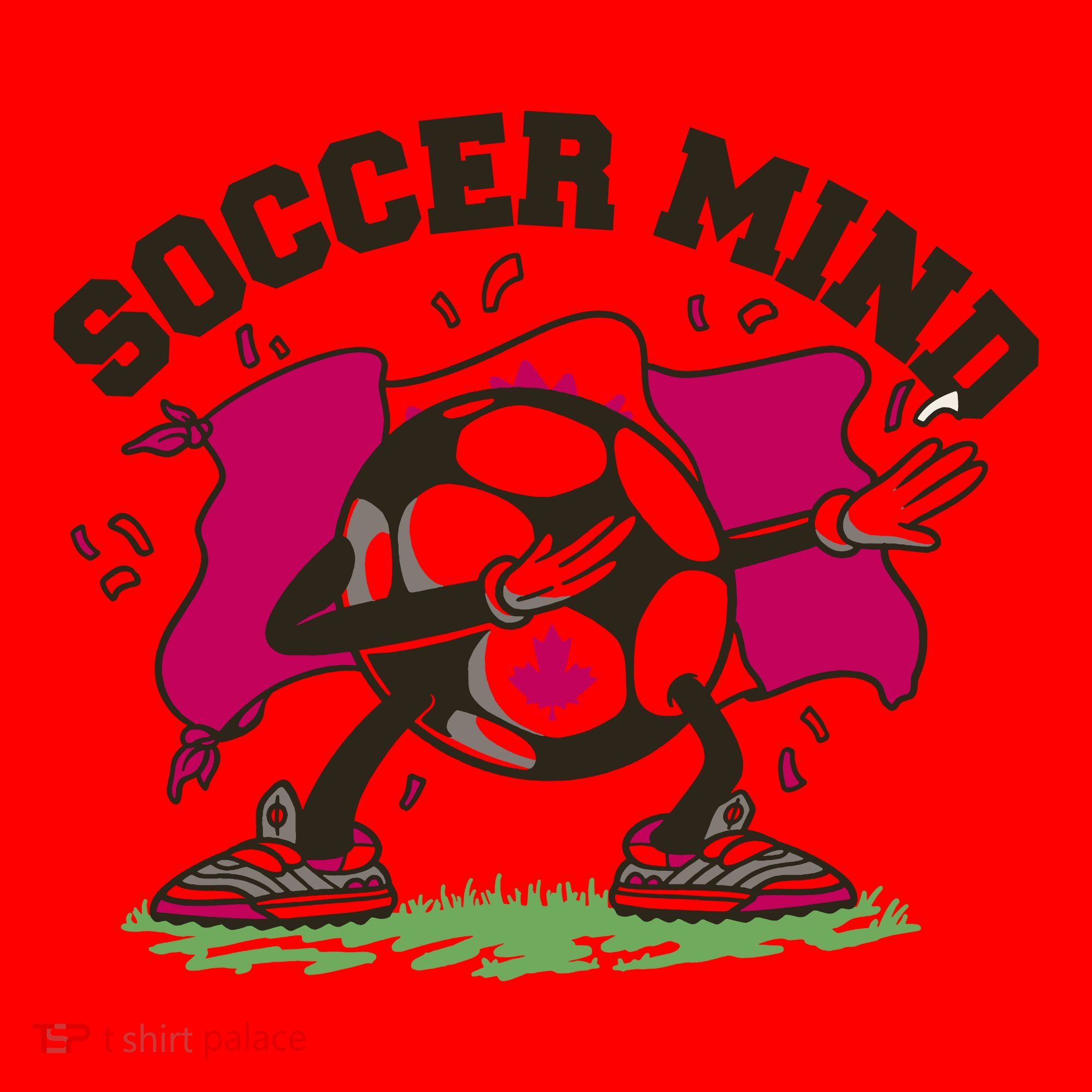 Soccer Mind Canadian Flag Sport Santa Hat