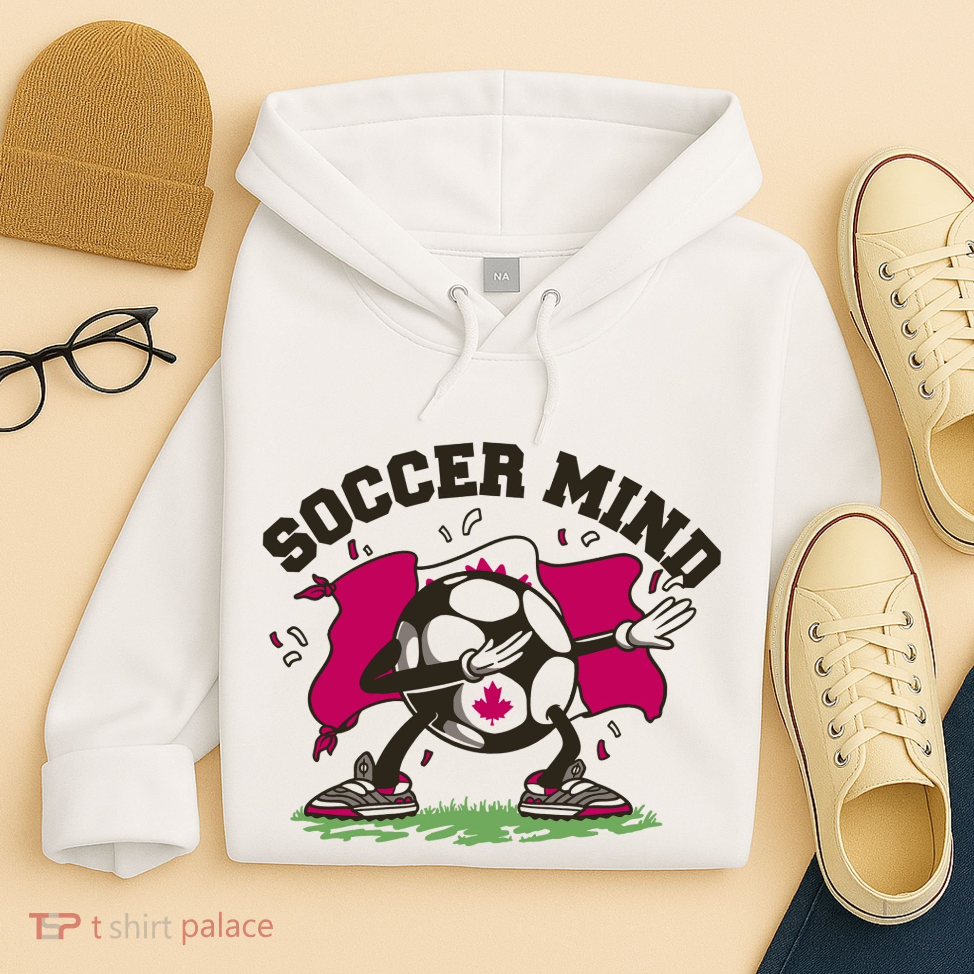 Soccer Mind Canadian Flag Sport Hoodie