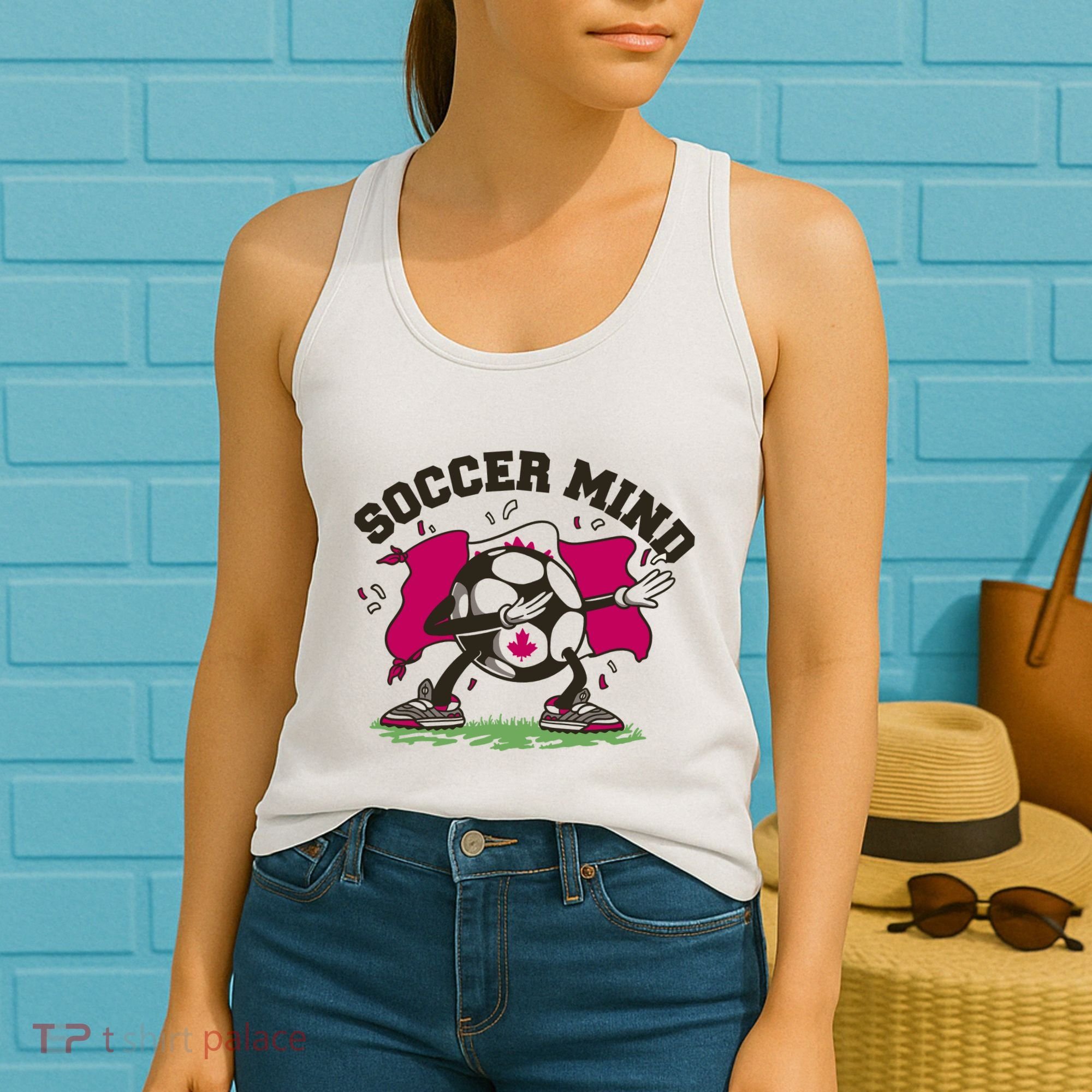 Soccer Mind Canadian Flag Sport Women's Tank Top