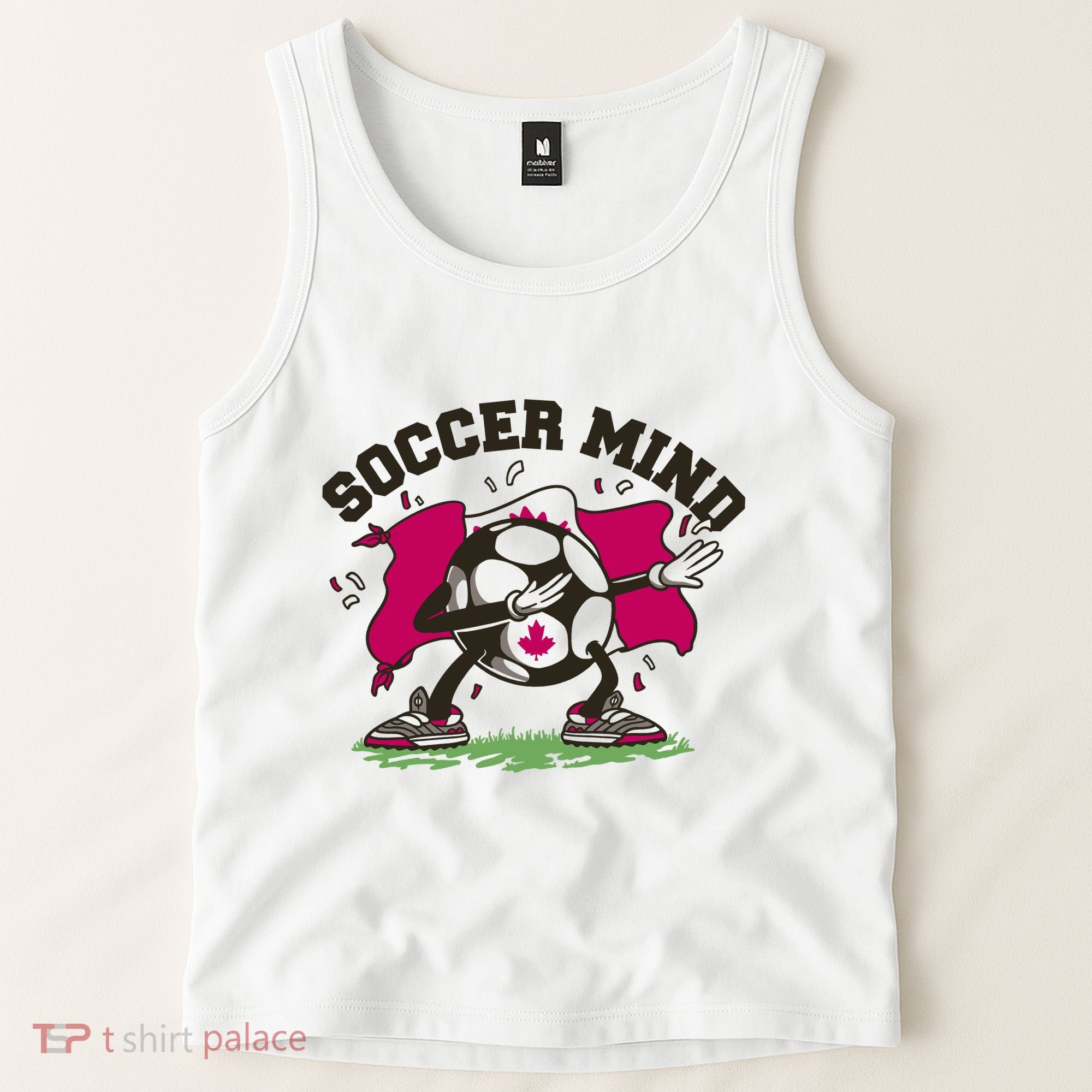 Soccer Mind Canadian Flag Sport Tank Top