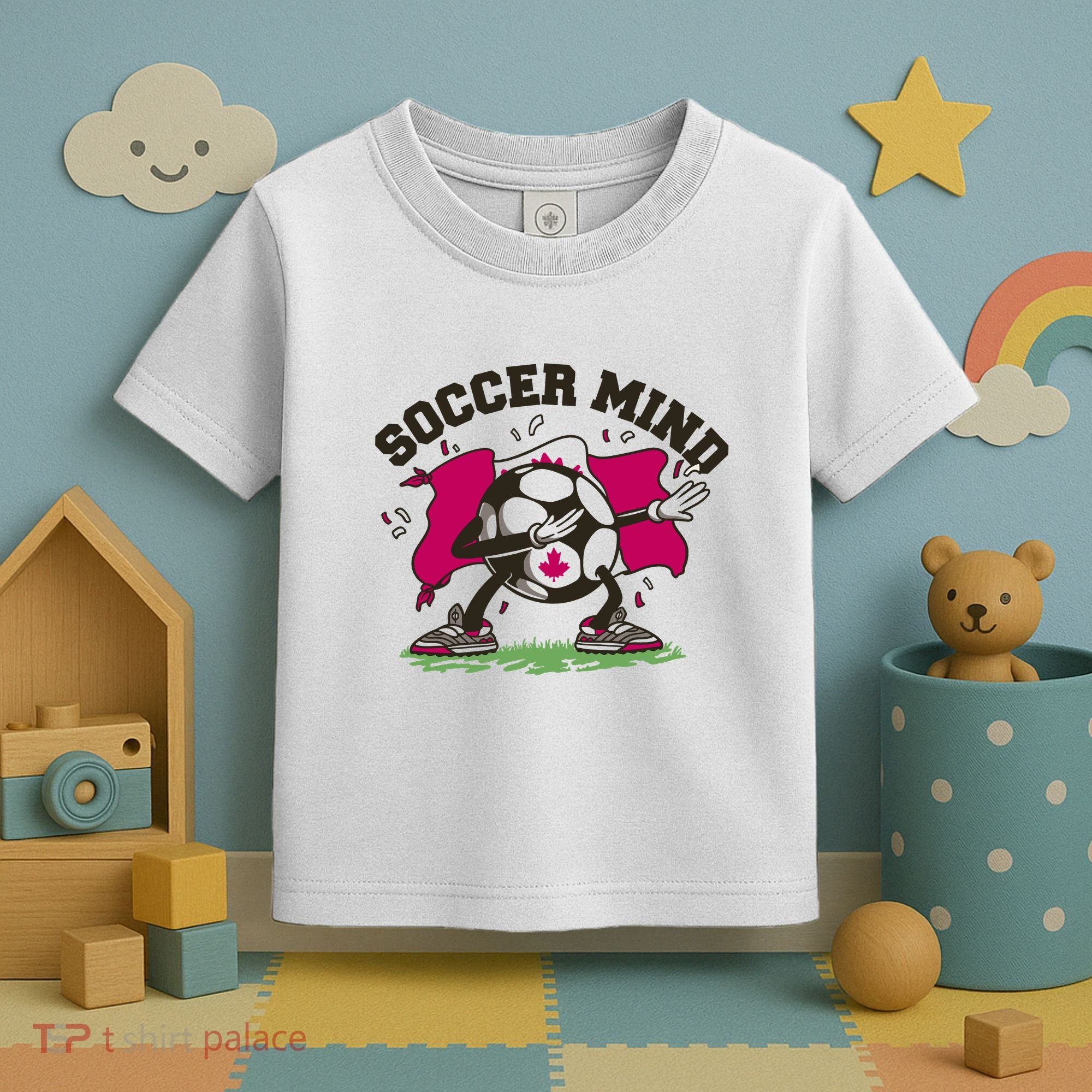Soccer Mind Canadian Flag Sport Toddler T-Shirt