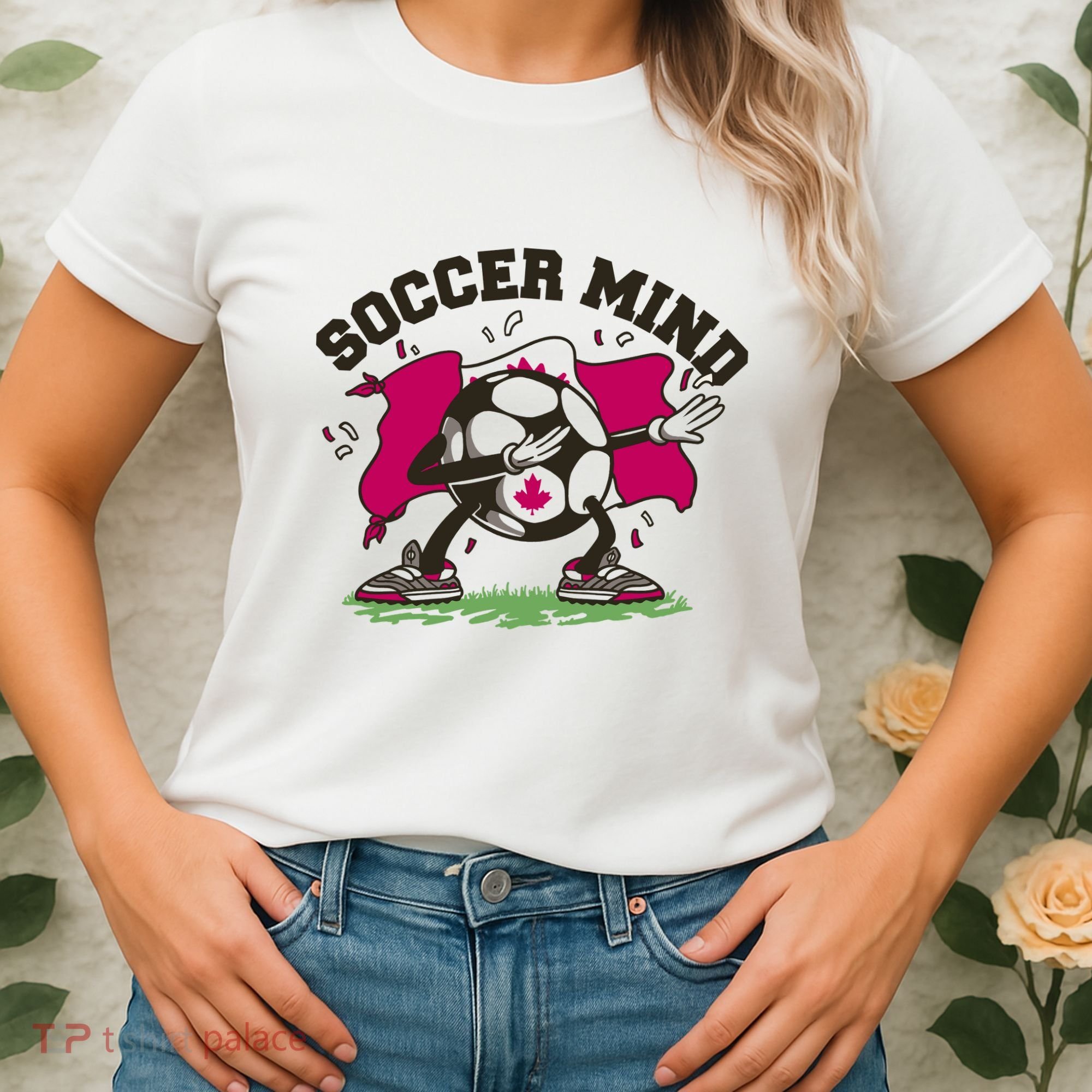 Soccer Mind Canadian Flag Sport Women's T-Shirt