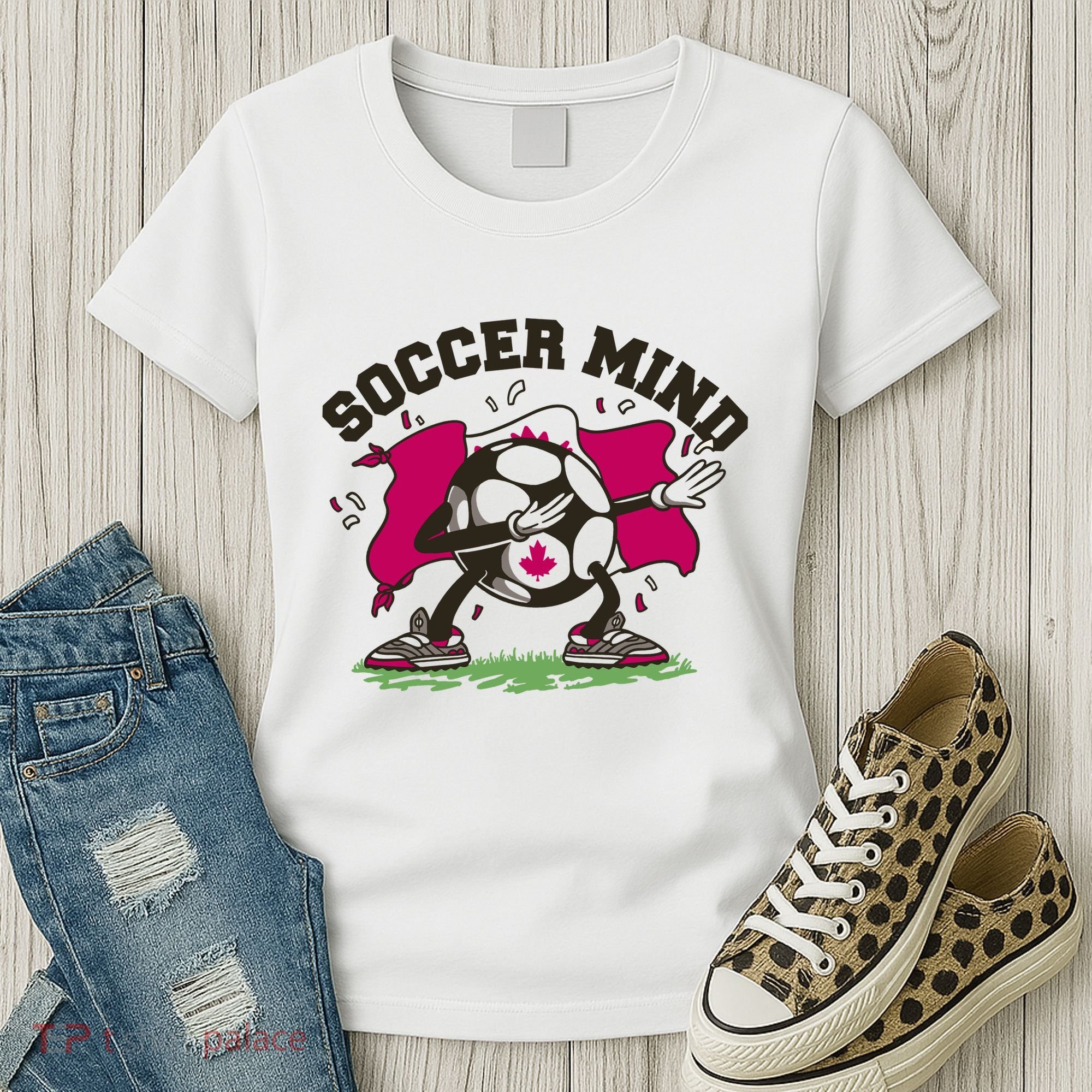 Soccer Mind Canadian Flag Sport Women's T-Shirt