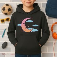 Sleeping Moon Cloud Kids Hoodie thumb 2
