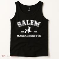Salem Massachusetts Cute Halloween Tank Top thumb 2