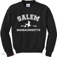 Salem Massachusetts Cute Halloween Kids Sweatshirt thumb 0