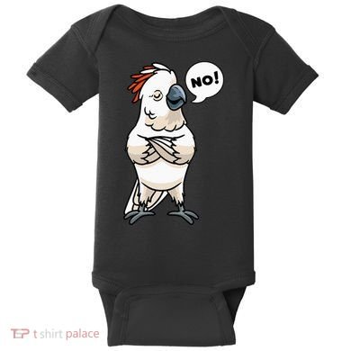 Stubborn Moluccan Cockatoo No Salmon-crested Bird Parrot Baby Bodysuit