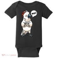 Stubborn Moluccan Cockatoo No Salmon-crested Bird Parrot Baby Bodysuit thumb 0