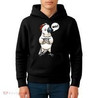 Stubborn Moluccan Cockatoo No Salmon-crested Bird Parrot Kids Hoodie thumb 4