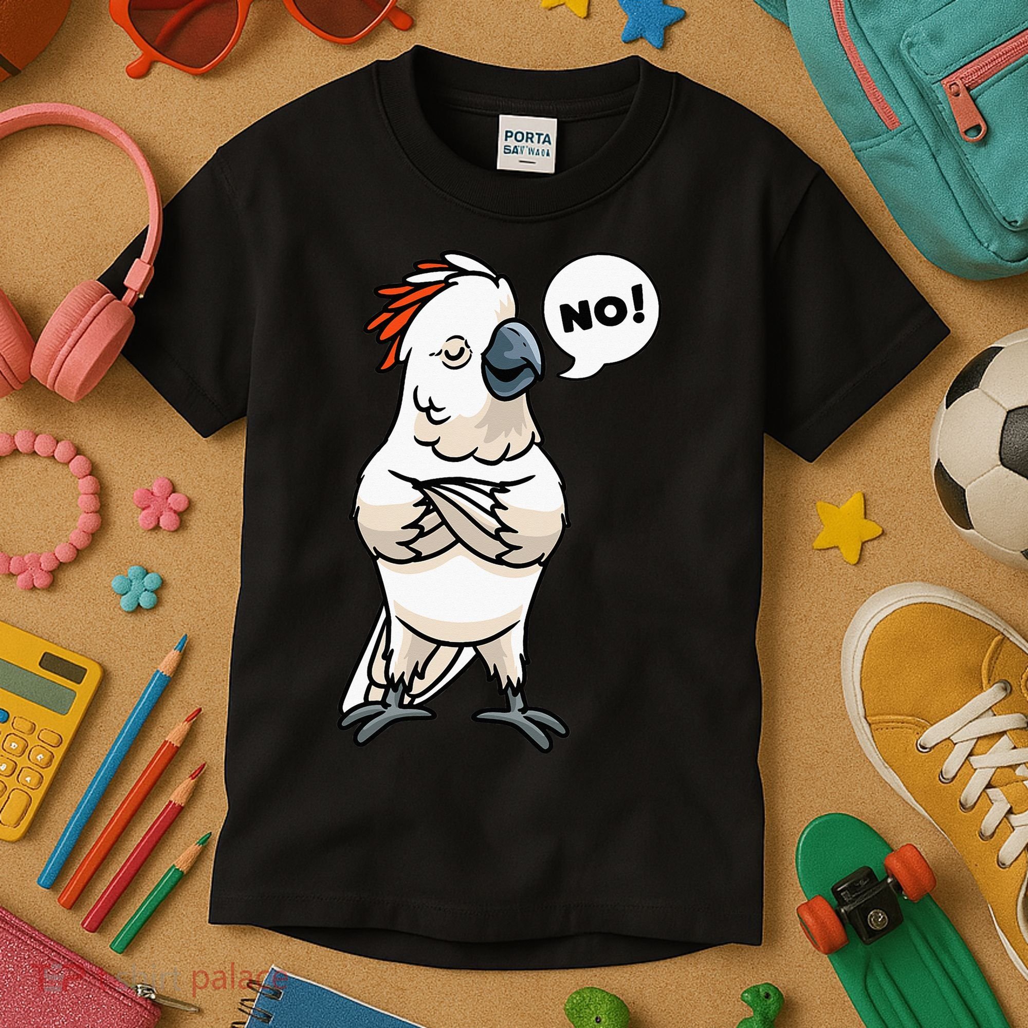 Stubborn Moluccan Cockatoo No Salmon-crested Bird Parrot Kids T-Shirt