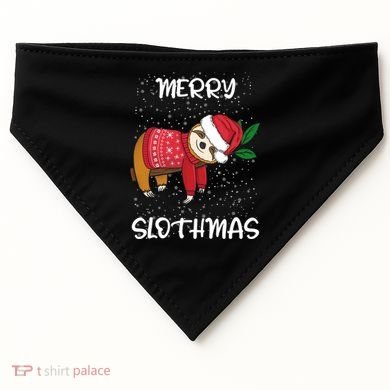 Sloth Merry Christmas Santa Sloth Merry Slothmas Gift USA-Made Doggie Bandana