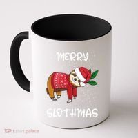 Sloth Merry Christmas Santa Sloth Merry Slothmas Gift Coffee Mug thumb 0