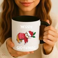 Sloth Merry Christmas Santa Sloth Merry Slothmas Gift Coffee Mug thumb 3