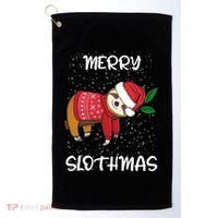 Sloth Merry Christmas Santa Sloth Merry Slothmas Gift Golf Towel thumb 0