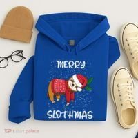 Sloth Merry Christmas Santa Sloth Merry Slothmas Gift Hoodie thumb 4
