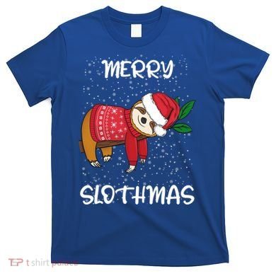 Sloth Merry Christmas Santa Sloth Merry Slothmas Gift T-Shirt
