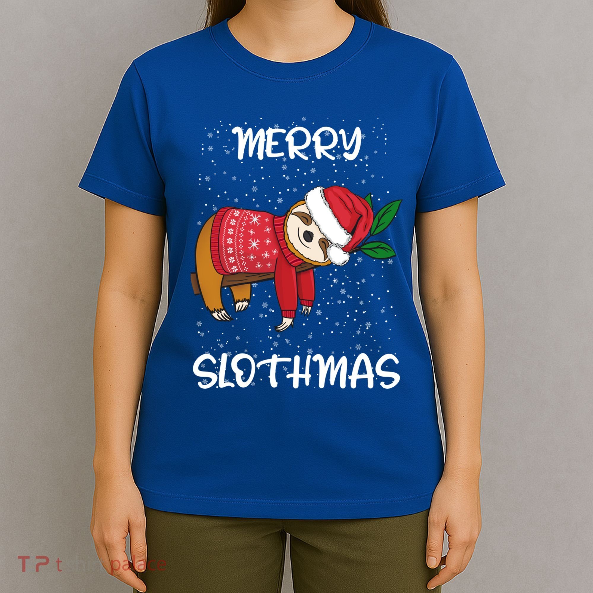 Sloth Merry Christmas Santa Sloth Merry Slothmas Gift T-Shirt