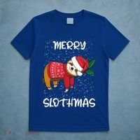 Sloth Merry Christmas Santa Sloth Merry Slothmas Gift T-Shirt thumb 5