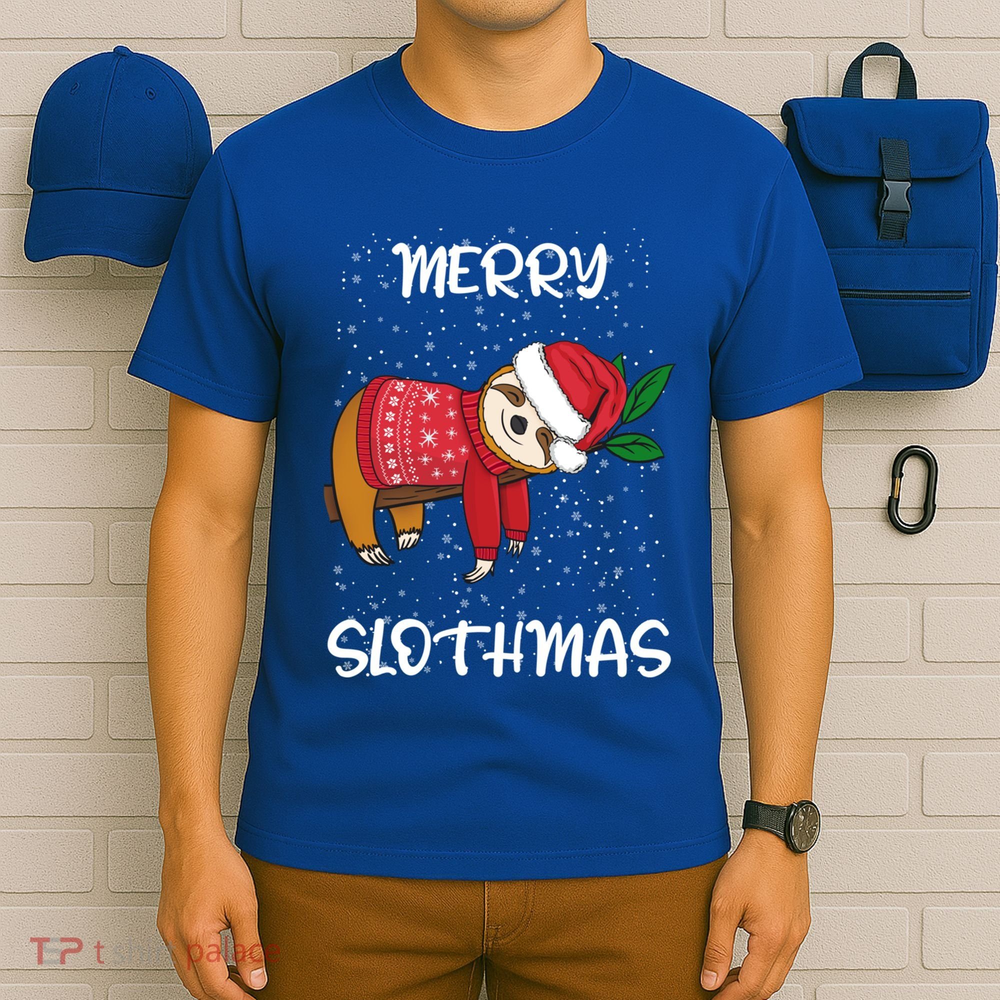 Sloth Merry Christmas Santa Sloth Merry Slothmas Gift T-Shirt