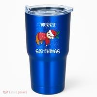 Sloth Merry Christmas Santa Sloth Merry Slothmas Gift Tumbler thumb 0