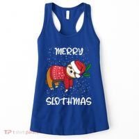 Sloth Merry Christmas Santa Sloth Merry Slothmas Gift Women's Tank Top thumb 0