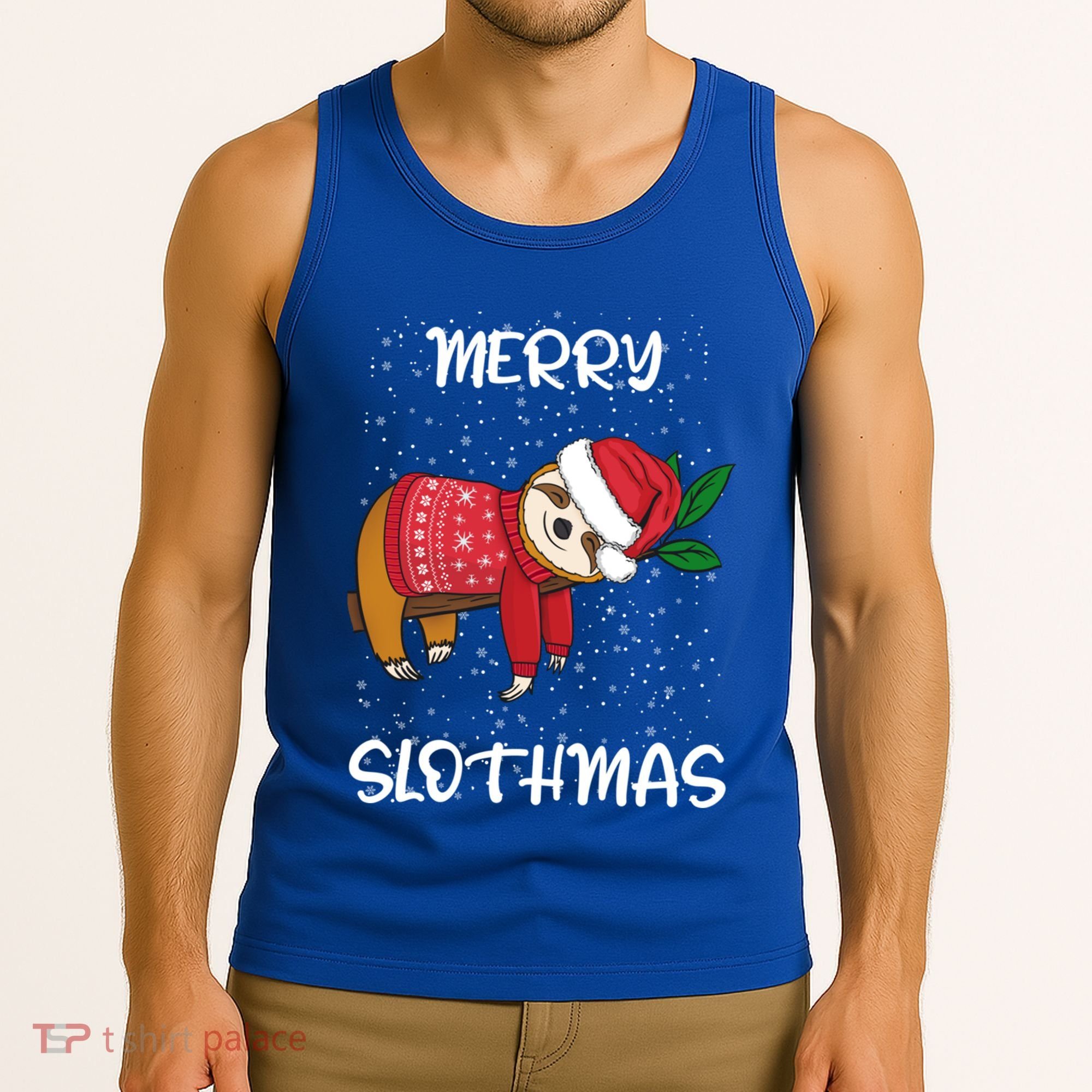 Sloth Merry Christmas Santa Sloth Merry Slothmas Gift Tank Top