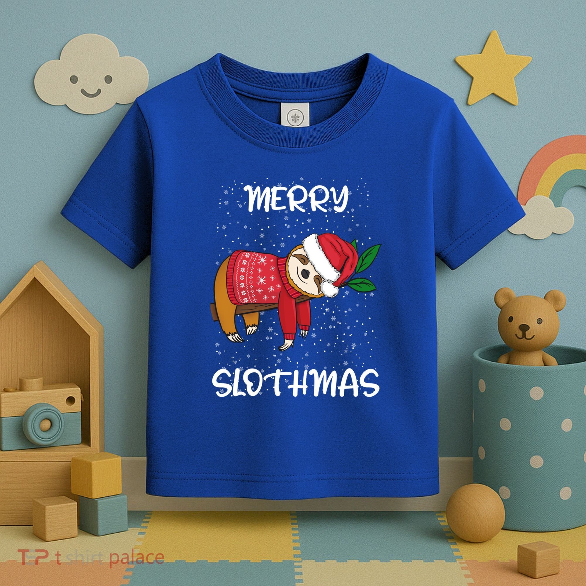 Sloth Merry Christmas Santa Sloth Merry Slothmas Gift Toddler T-Shirt