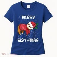 Sloth Merry Christmas Santa Sloth Merry Slothmas Gift Women's T-Shirt thumb 0