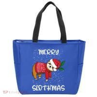 Sloth Merry Christmas Santa Sloth Merry Slothmas Gift Tote Bag thumb 0