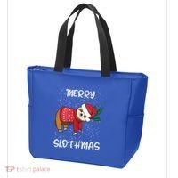 Sloth Merry Christmas Santa Sloth Merry Slothmas Gift Tote Bag thumb 3