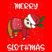 Sloth Merry Christmas Santa Sloth Merry Slothmas Gift Santa Hat thumb 1