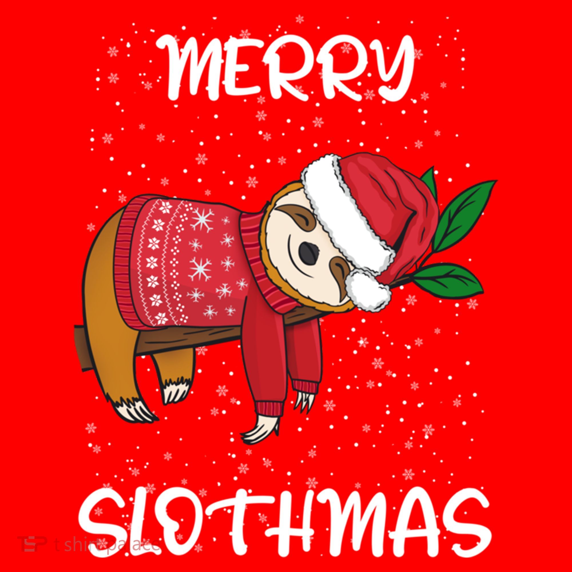 Sloth Merry Christmas Santa Sloth Merry Slothmas Gift Santa Hat